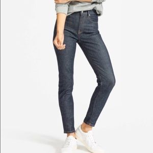 Everlane high rise dark wash jeans